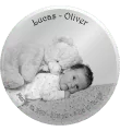 16" round newborn baby gift mirror