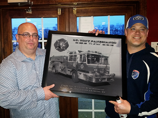 Philadelphia Fire department engine 46 - Battalion 13 - Retirement Gift Firefighter
