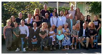 Mom, Dad, with all children, grandchildren, and great-grandchildren