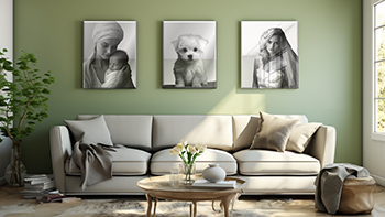 Laser Engraved Mirrors hanging on a wall