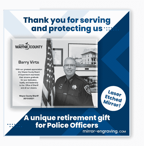 Retirement gift for Police Officer - Sheriff Barry Virts