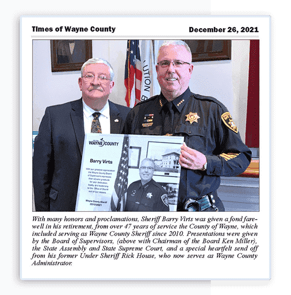 Times of Wayne County - Sheriff Barry Virts