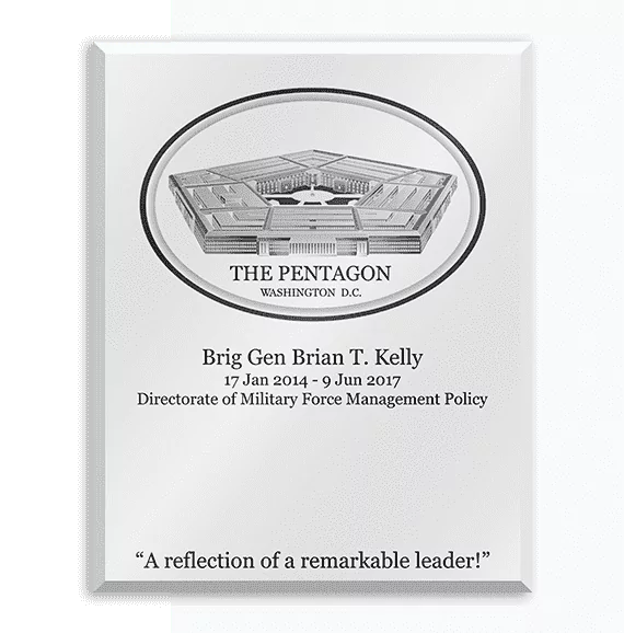Personalized military retirement mirror - Pentagon